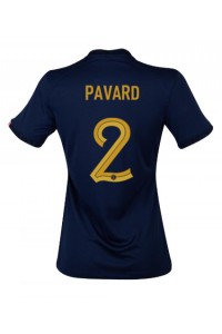 Frankrike Benjamin Pavard #2 Fotballdrakt Hjemme Klær Dame VM 2022 Korte ermer
